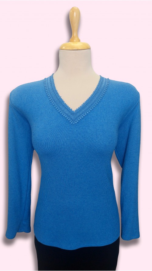 Karol pulóver kék színű